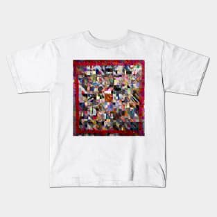 Glitch Mosaic Quilt Sampler Kids T-Shirt